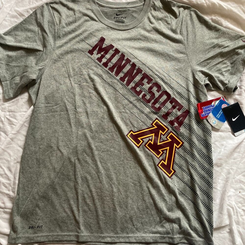 NWT University of Minnesota Nike Dri-Fit Tee Mens size L
